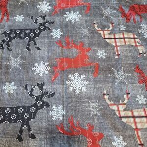 Reindeer christmas shower curtain